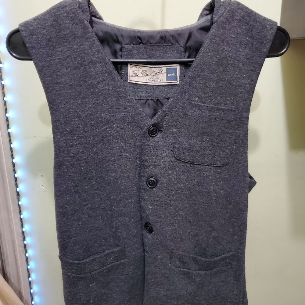 Grey Vest With Hoodie(Fly By Night)